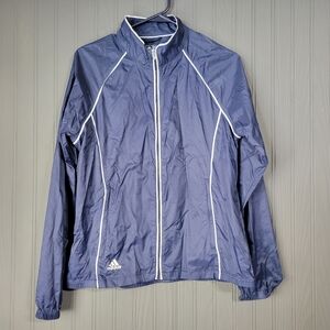 Adidas Climaproof Golf Jacket Windbreaker Full Zip Blue Women's Medium